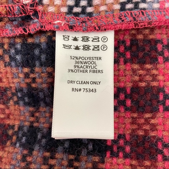 Rachel Zoe Pretty in Plaid Wool Blend Oversized Open Front Jacket | Sz XS - Picture 7 of 9